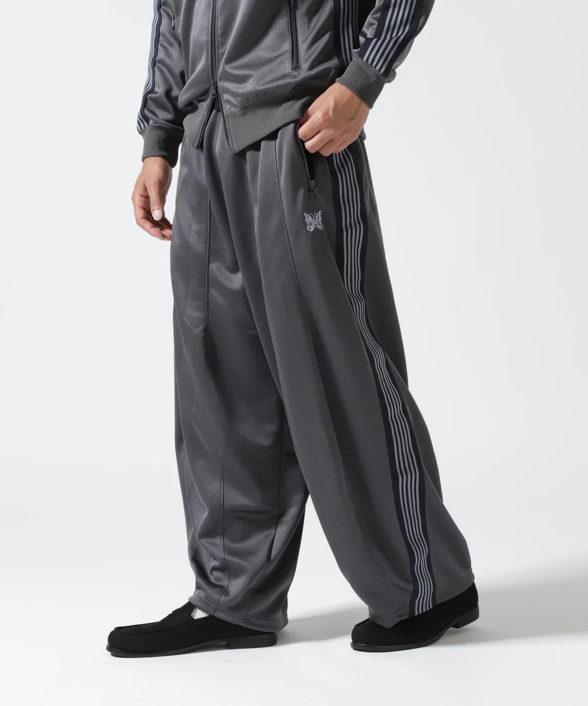 Needles B'2nd EXCLUSIVE H.D.Track pant PolySmooth 2025AW Charcoal Glay