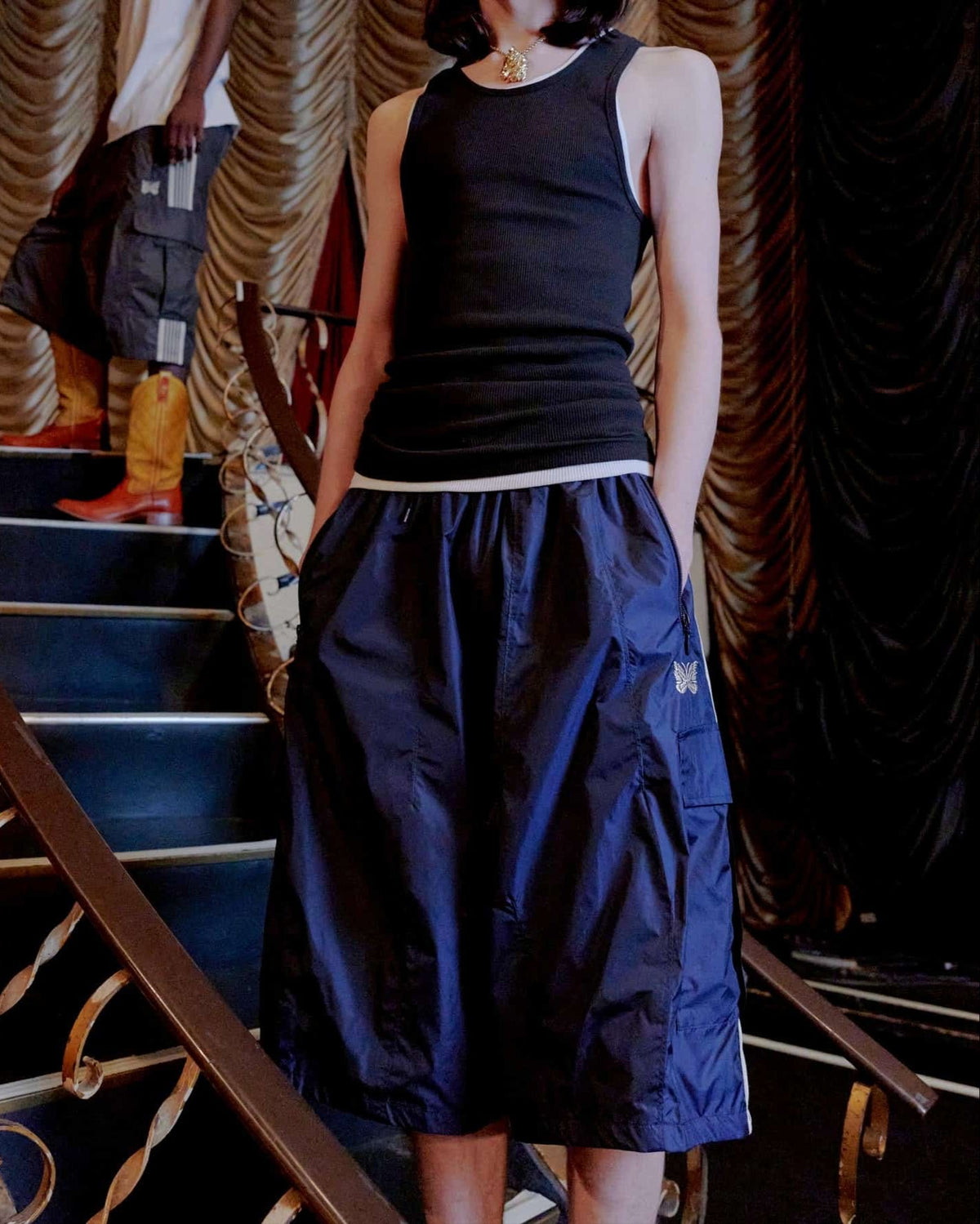 Needles BDU H.D. Nylon Track Shorts – LHP Exclusive Color navy