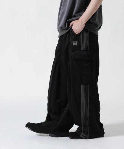 Needles BEAVER H.D. Track Pants BDU Black with Cargo Pocket