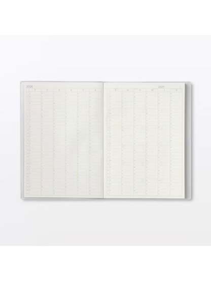 Muji 2026–2027 A5 Monthly & Weekly Planner (March 2026 Start, Monday Start)