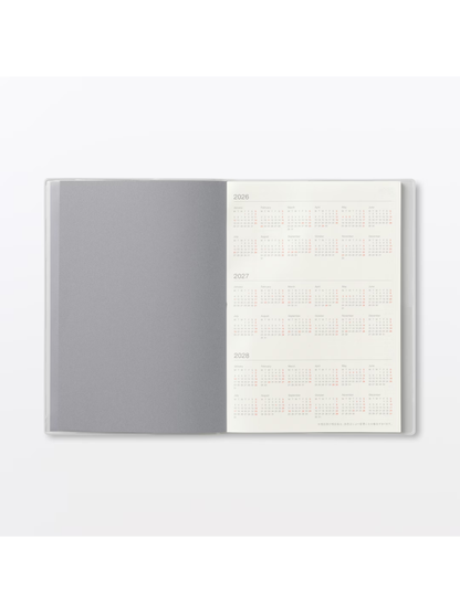 Muji 2026–2027 A5 Monthly & Weekly Planner (March 2026 Start, Monday Start)