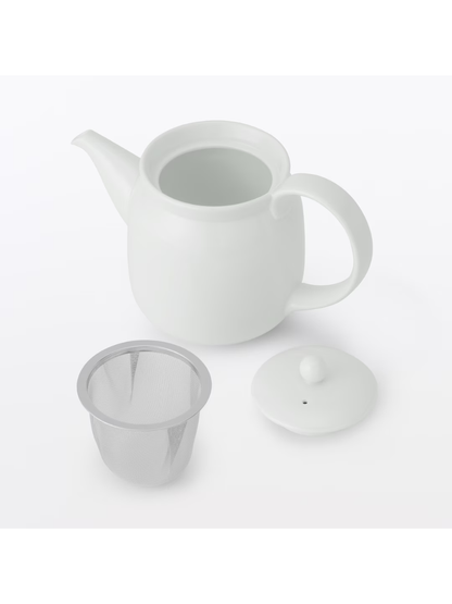 Muji White Porcelain Teapot 550ml