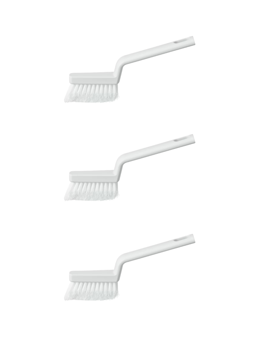 Muji Tile Grout Cleaning Brush 3-Pack – Angled Bristle Groove Scrub Brush