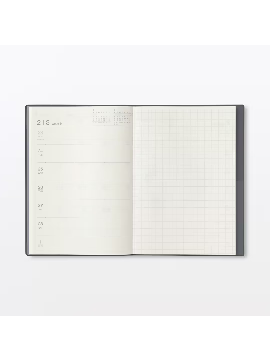 Muji 2026–2027 A5 Monthly & Weekly Planner (March 2026 Start, Monday Start)