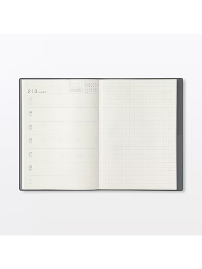 Muji 2026–2027 A5 Monthly & Weekly Planner (March 2026 Start, Monday Start)