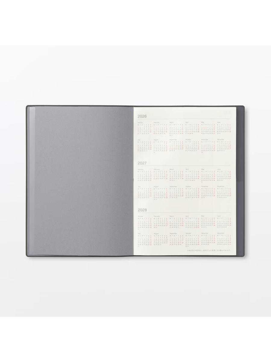 Muji 2026–2027 A5 Monthly & Weekly Planner (March 2026 Start, Monday Start)