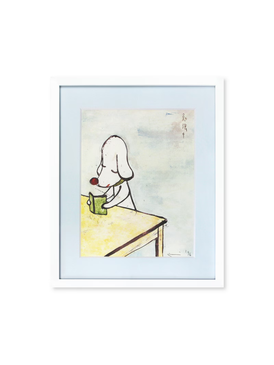 Yoshitomo Nara Framed Poster “Studying”