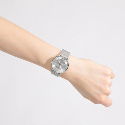 Seiko SMW007A Metronome Standard Line Silver Mesh Band Watch