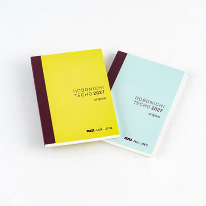 Hobonichi Techo 2027 Original Avec A6 Planner Jan-Jun & Jul-Dec, Monday Start Japanese