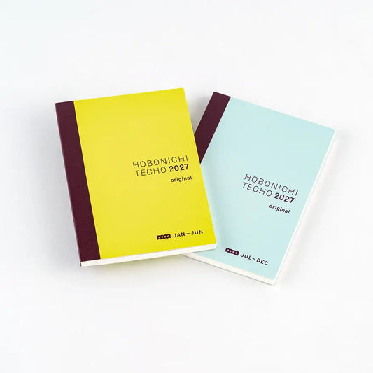 Hobonichi Techo 2027 Original Avec A6 Planner Jan-Jun & Jul-Dec, Monday Start Japanese