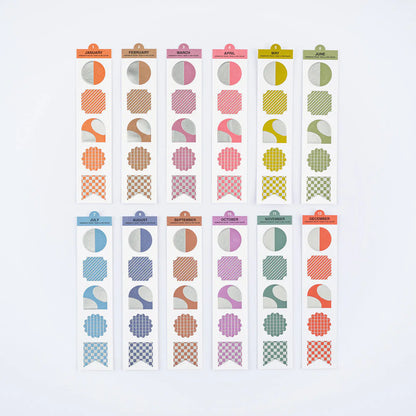 Hobonichi Techo 2027 TSUKI no IRO Bookmark-Style Foil Stickers