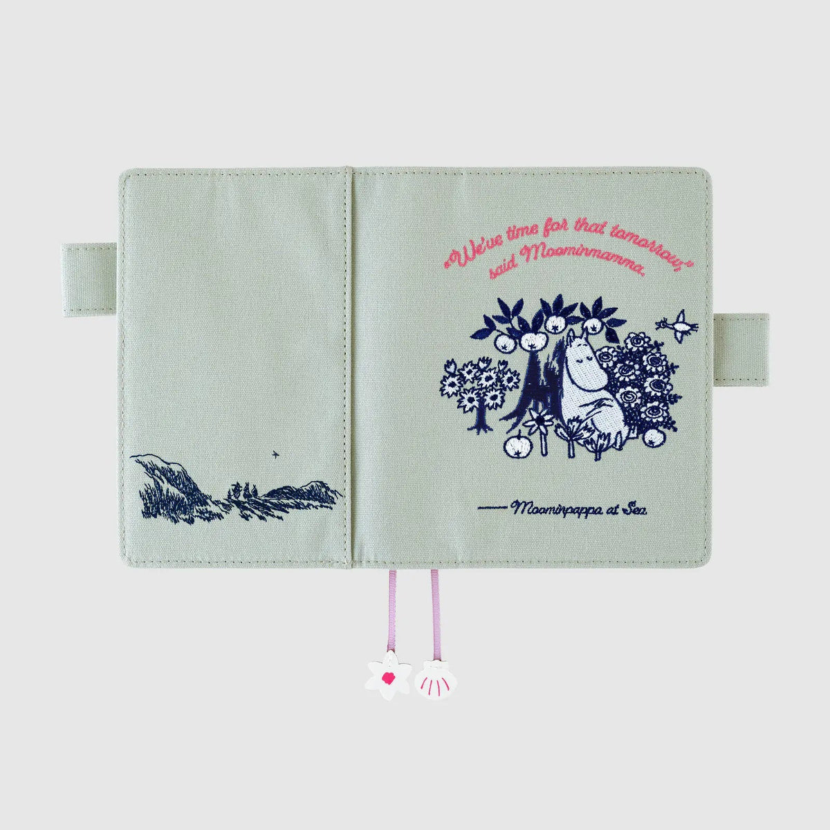 Hobonichi Techo 2027 Moomin My Garden Pale Mint A6 Planner Cover