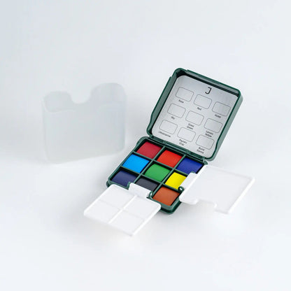 Vic Art Aqua Palette Solid Watercolor Set – 9-Color Compact Travel Palette