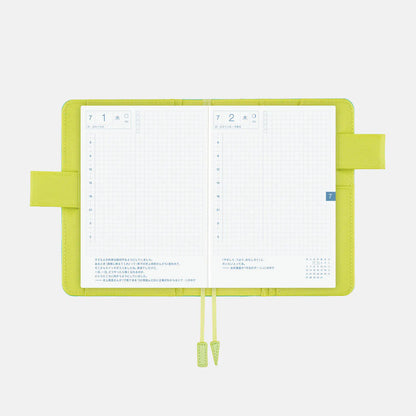 Hobonichi Techo Colors Aqua Lime Cover Original Size A6 Polyester Planner Cover 2027