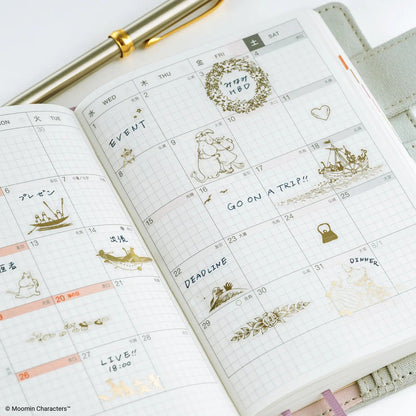 Moomin × Hobonichi Foil Clear Stickers – Adventure Record