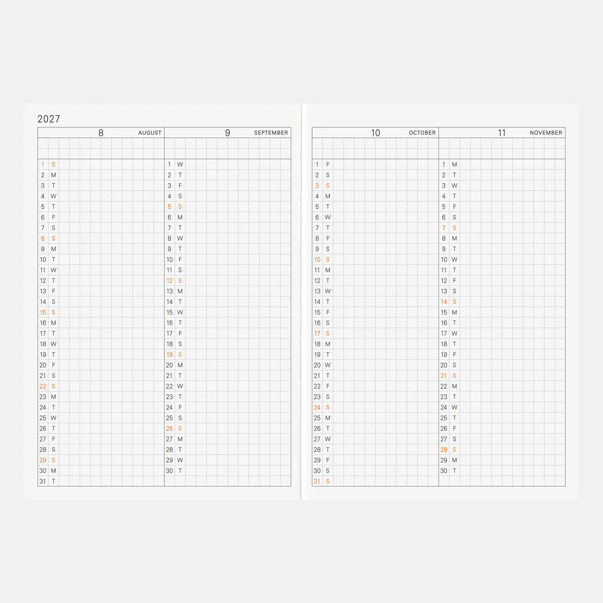 Hobonichi Techo 2027 Planner A6 English Edition