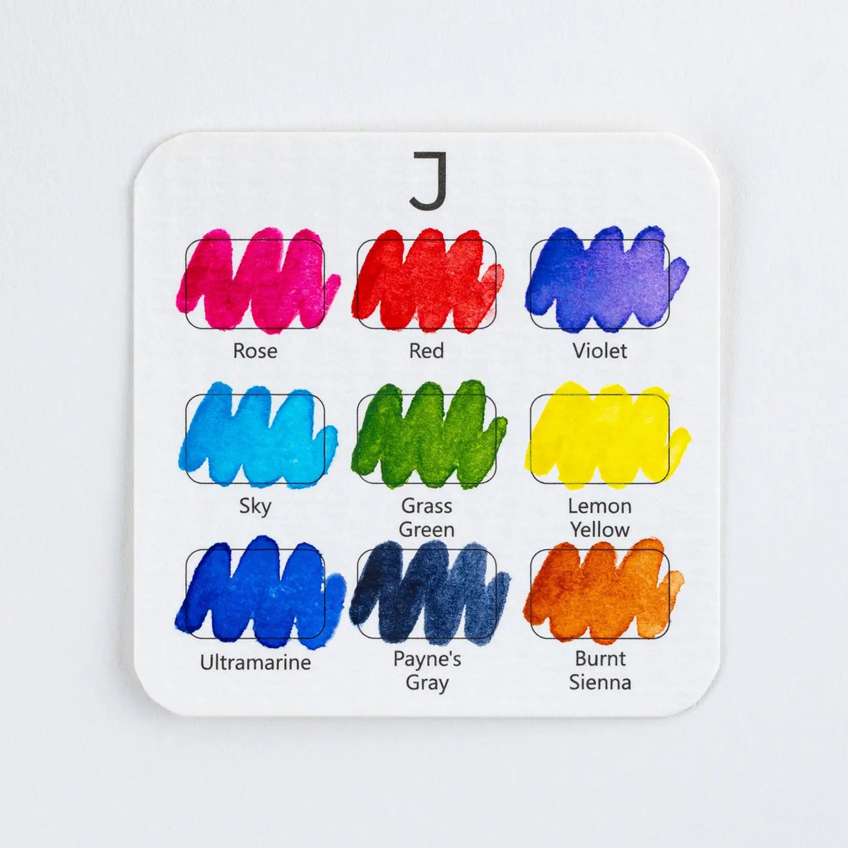 Vic Art Aqua Palette Solid Watercolor Set – 9-Color Compact Travel Palette