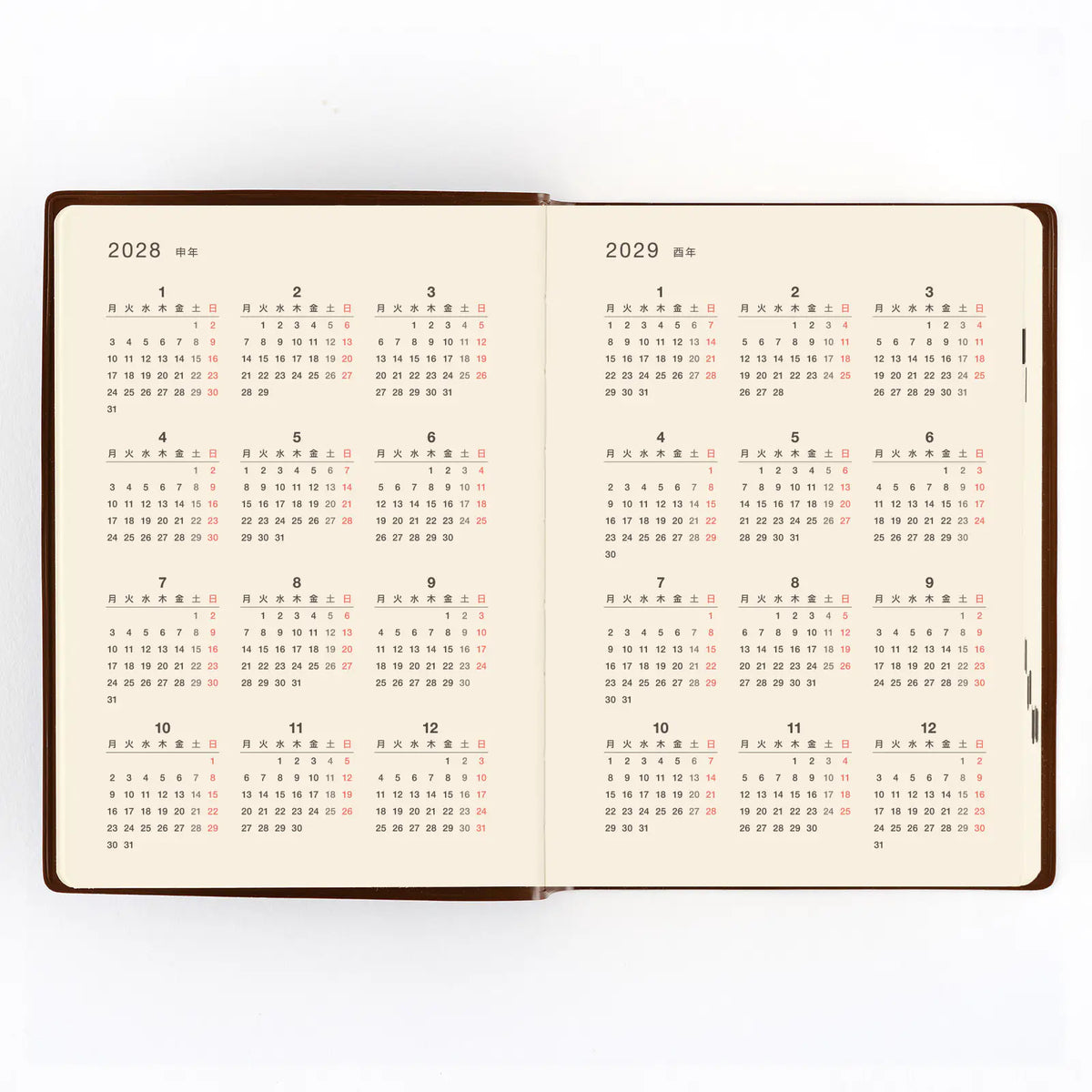 Hobonichi Techo 2027-2031 A6 Five-Year Diary Planner Japanese Version
