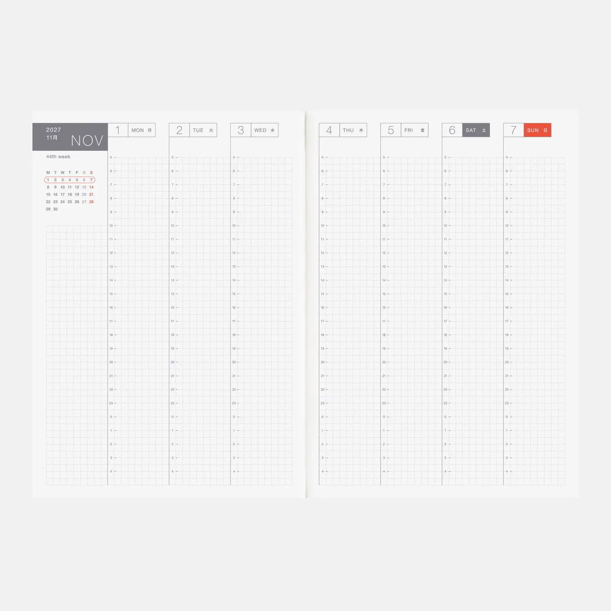 Hobonichi Techo Cousin 2027 A5 English Edition Planner