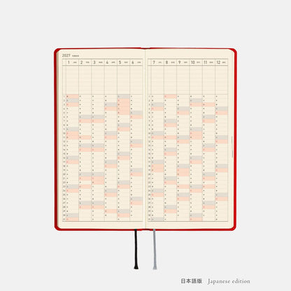 Hobonichi Techo 2027 Weeks Poppy Red Planner