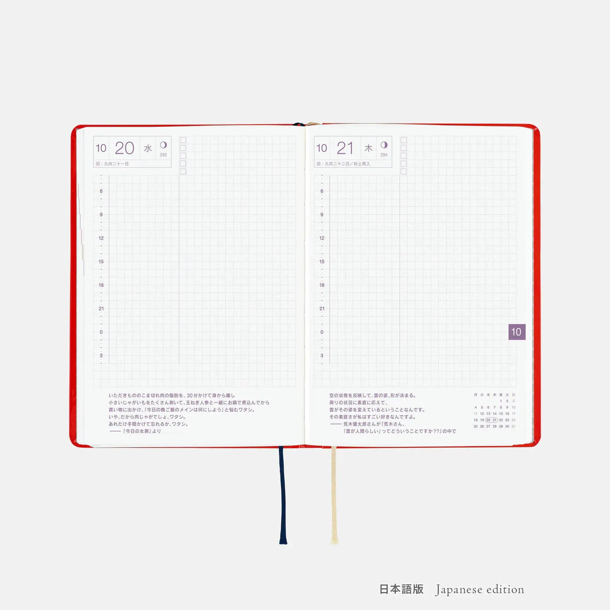 Yumi Kitagishi Shiro Neko & Rabbit Tea Time Hobonichi HON A6 Daily Planner 2027