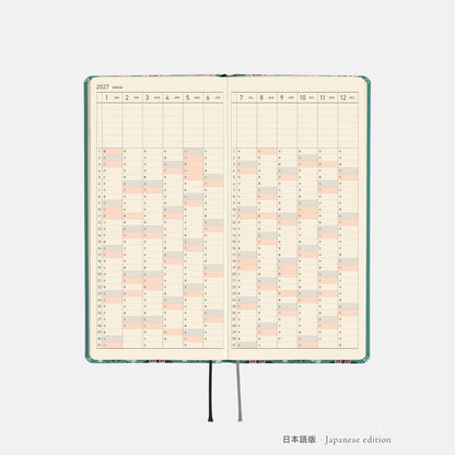 Hobonichi Weeks 2027 Yumi Kitagishi “White Cat Wallpaper” Weekly Planner