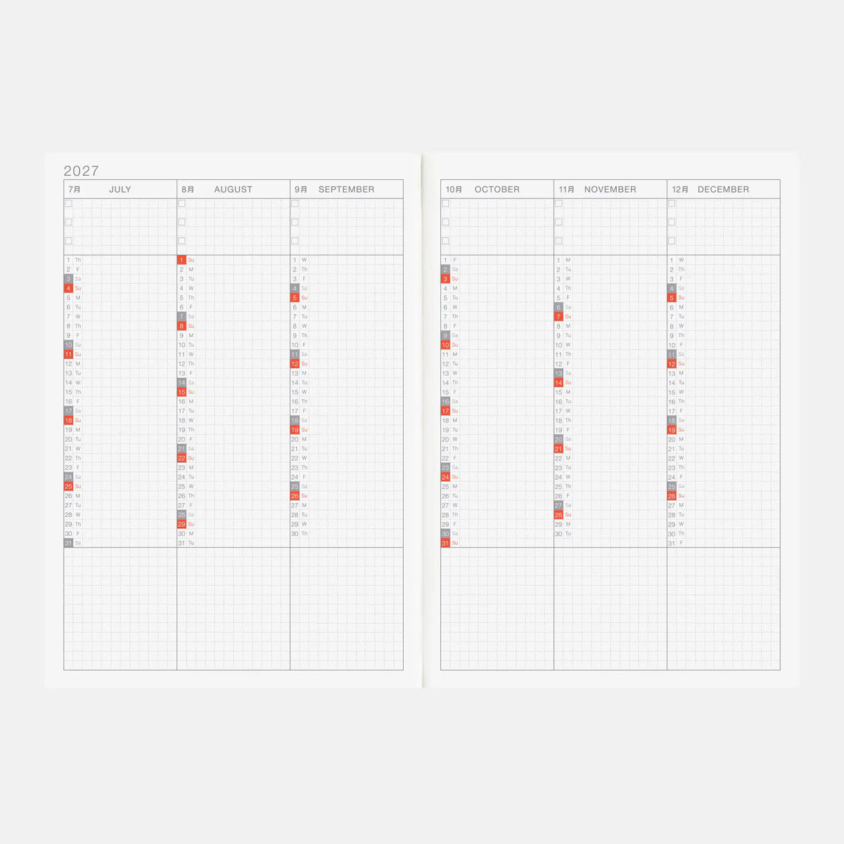 Hobonichi Techo Cousin 2027 A5 English Edition Planner