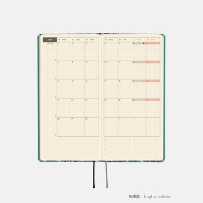 Hobonichi Weeks 2027 Yumi Kitagishi “White Cat Wallpaper” Weekly Planner