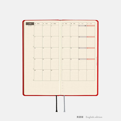Hobonichi Techo 2027 Weeks Poppy Red Planner