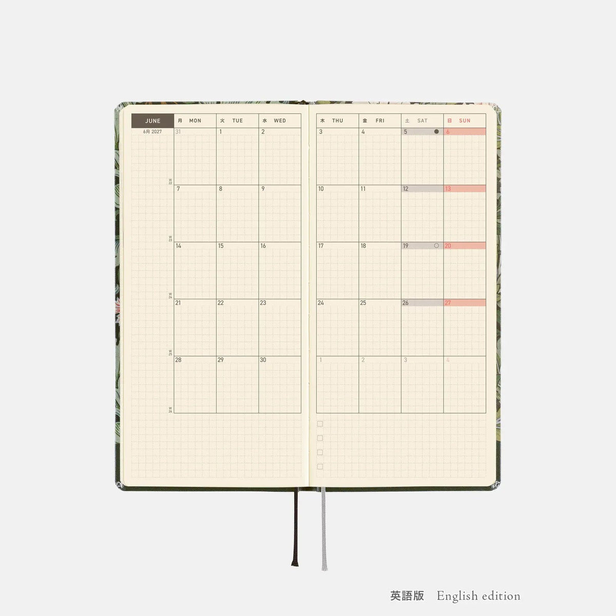 Hobonichi Techo 2027 Weeks Leicester Planner