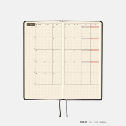 Hobonichi Techo 2027 Weeks Black Argyle Planner