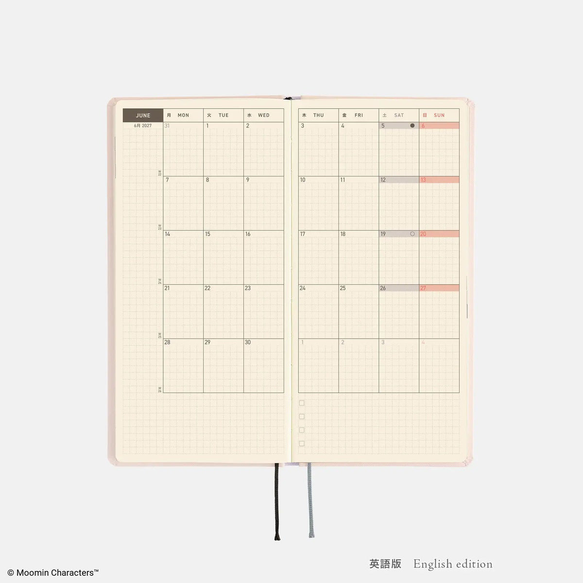 Moomin Hobonichi "Gather Around the Table" 2027 Weeks Planner