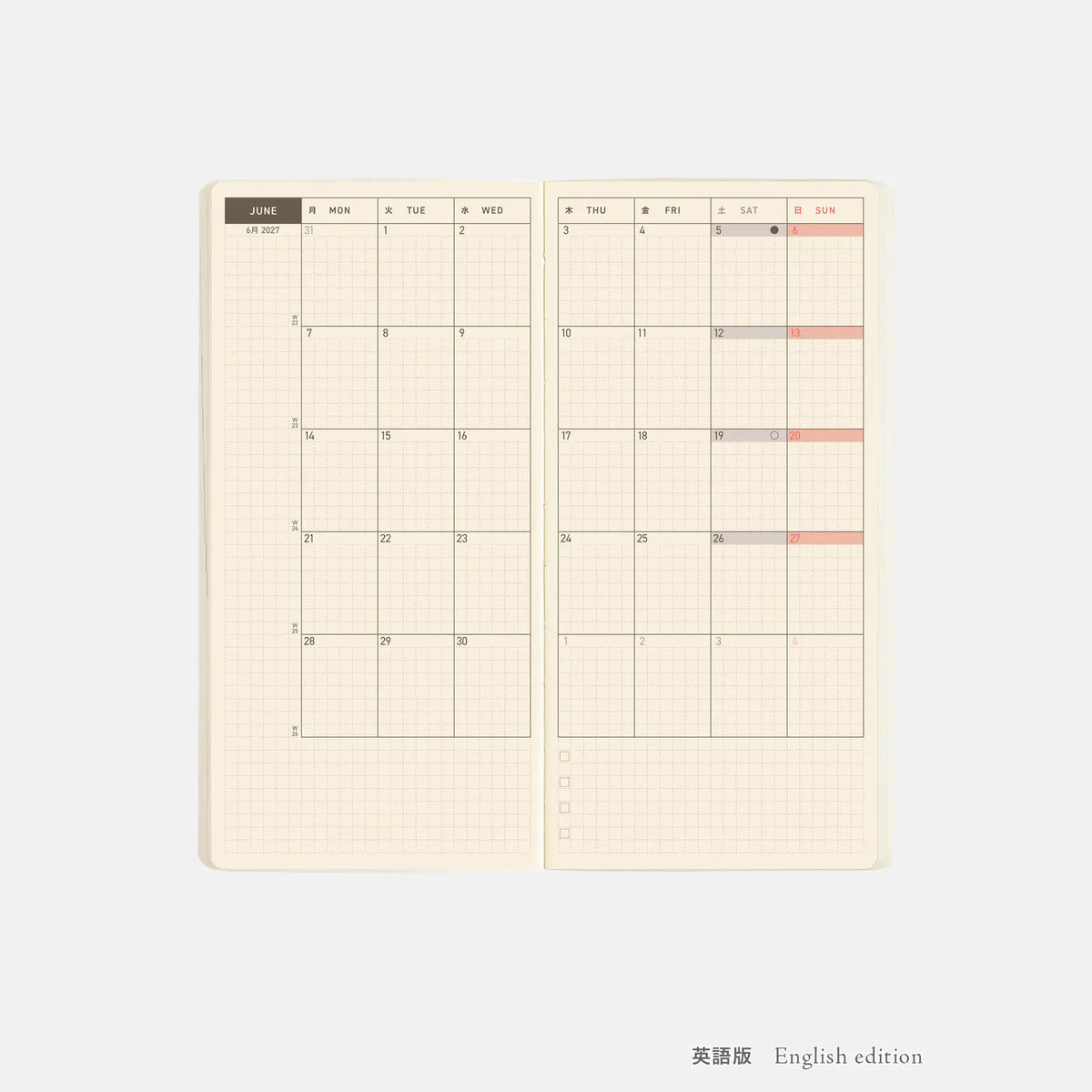 Hobonichi Techo 2027 Weeks MEGA Lime Green Planner