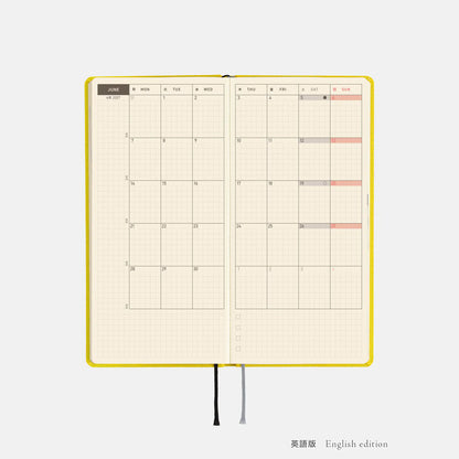 Hobonichi Techo 2027 Weeks MEGA Canary Yellow Planner