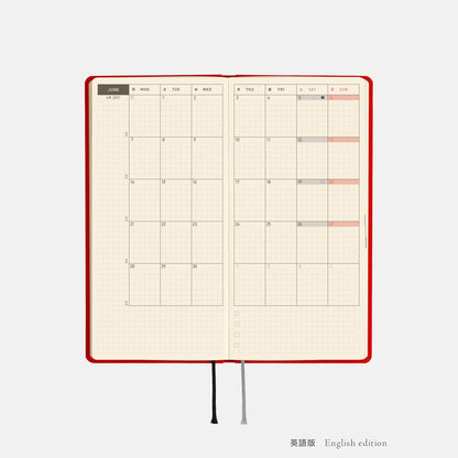 Hobonichi Techo 2027 Weeks MEGA Poppy Red Planner