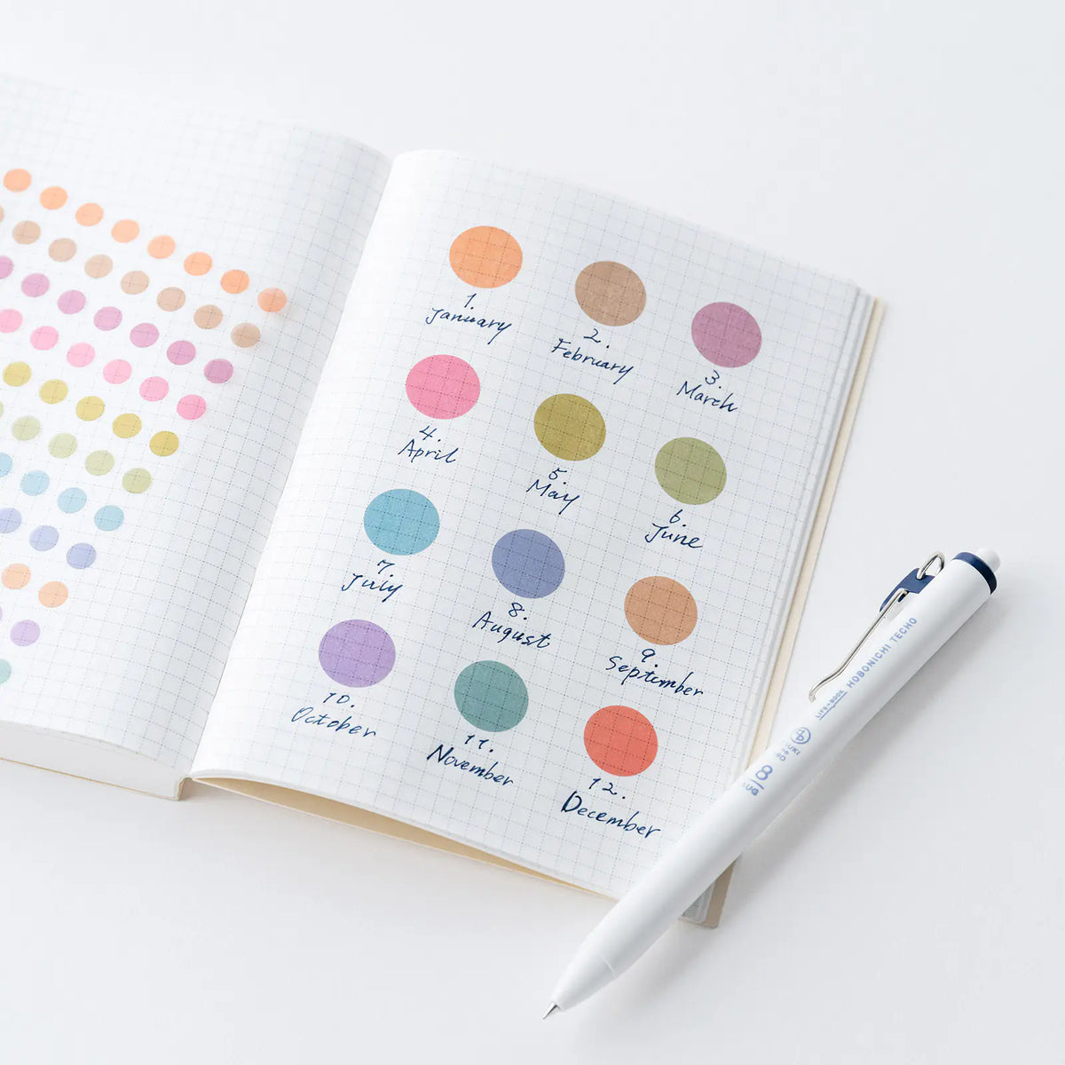 Hobonichi Techo 2027 TSUKI no IRO See-Through Round Stickers 3.5mm / 6mm / 15mm