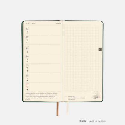 Hobonichi Techo 2027 Weeks Forest Green Planner
