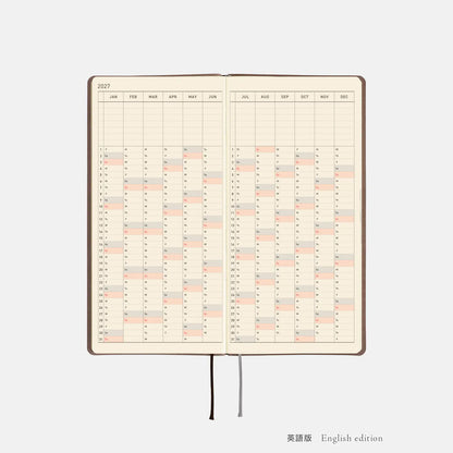 Hobonichi Techo 2027 Weeks Cafe au Lait Planner