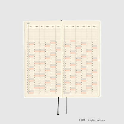 Hobonichi Techo 2027 Weeks White Line Ivory