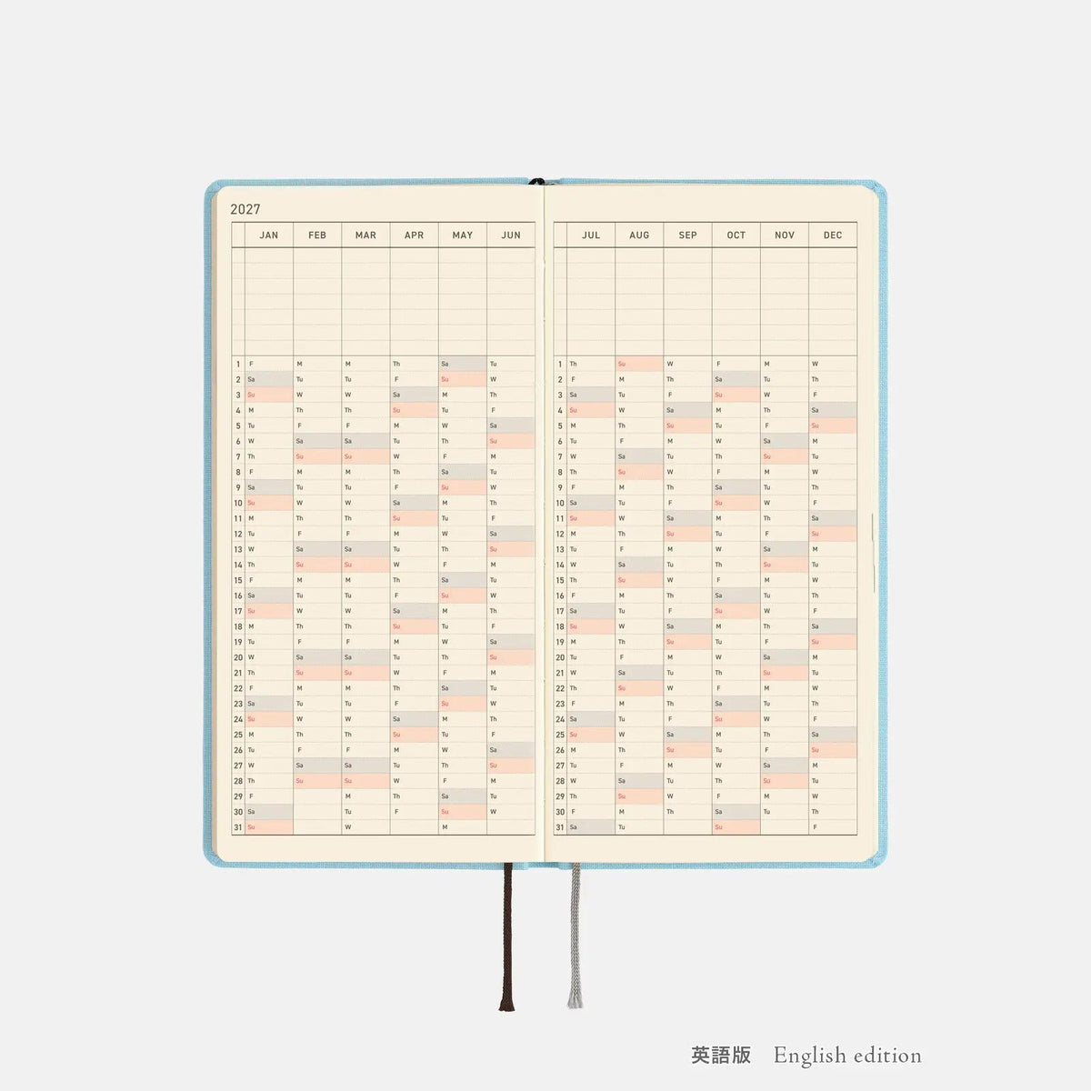 Hobonichi Techo 2027 Weeks Seaglass Planner