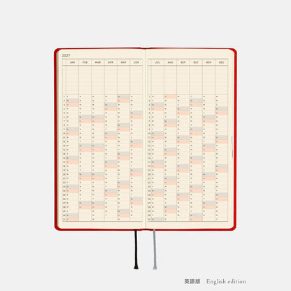 Hobonichi Techo 2027 Weeks Poppy Red Planner