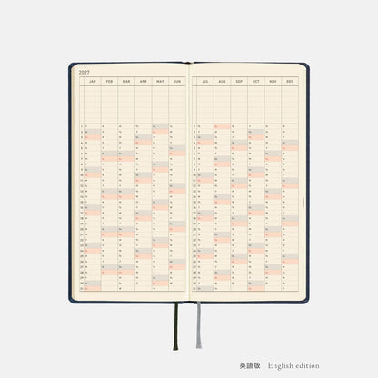 Hobonichi Techo 2027 Weeks Midnight Blue Planner