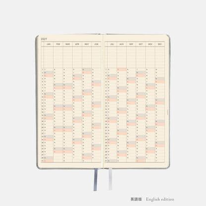 Hobonichi Techo 2027 Weeks Noble Silver Planner