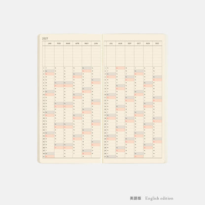 Hobonichi Techo 2027 Weeks MEGA Lime Green Planner