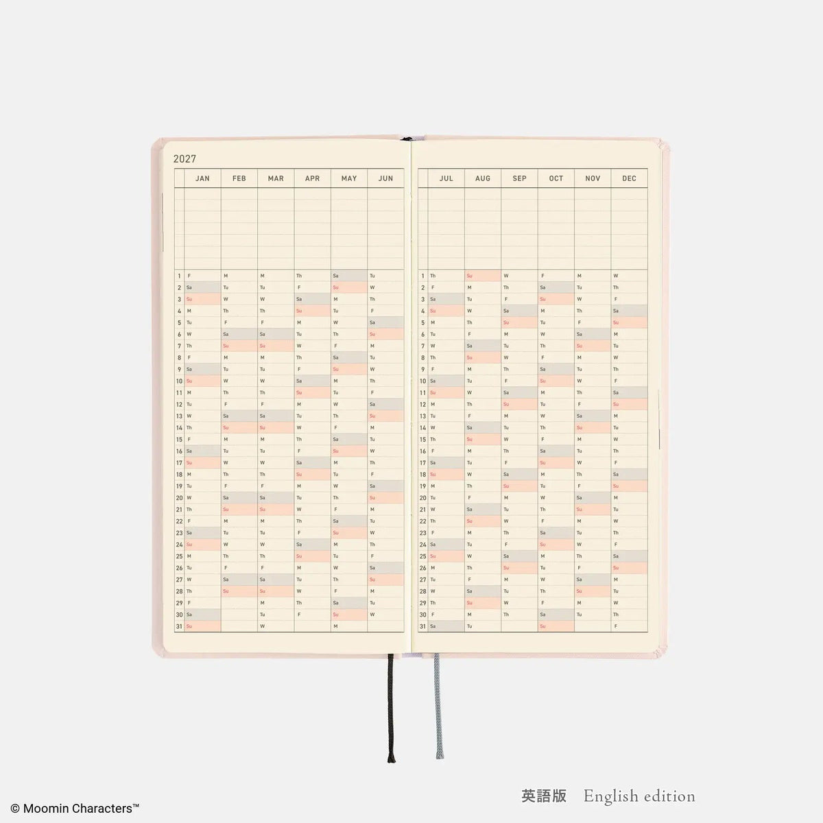Moomin Hobonichi "Gather Around the Table" 2027 Weeks Planner