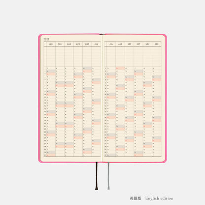 Hobonichi Techo 2027 Weeks MEGA Pink Sapphire Planner