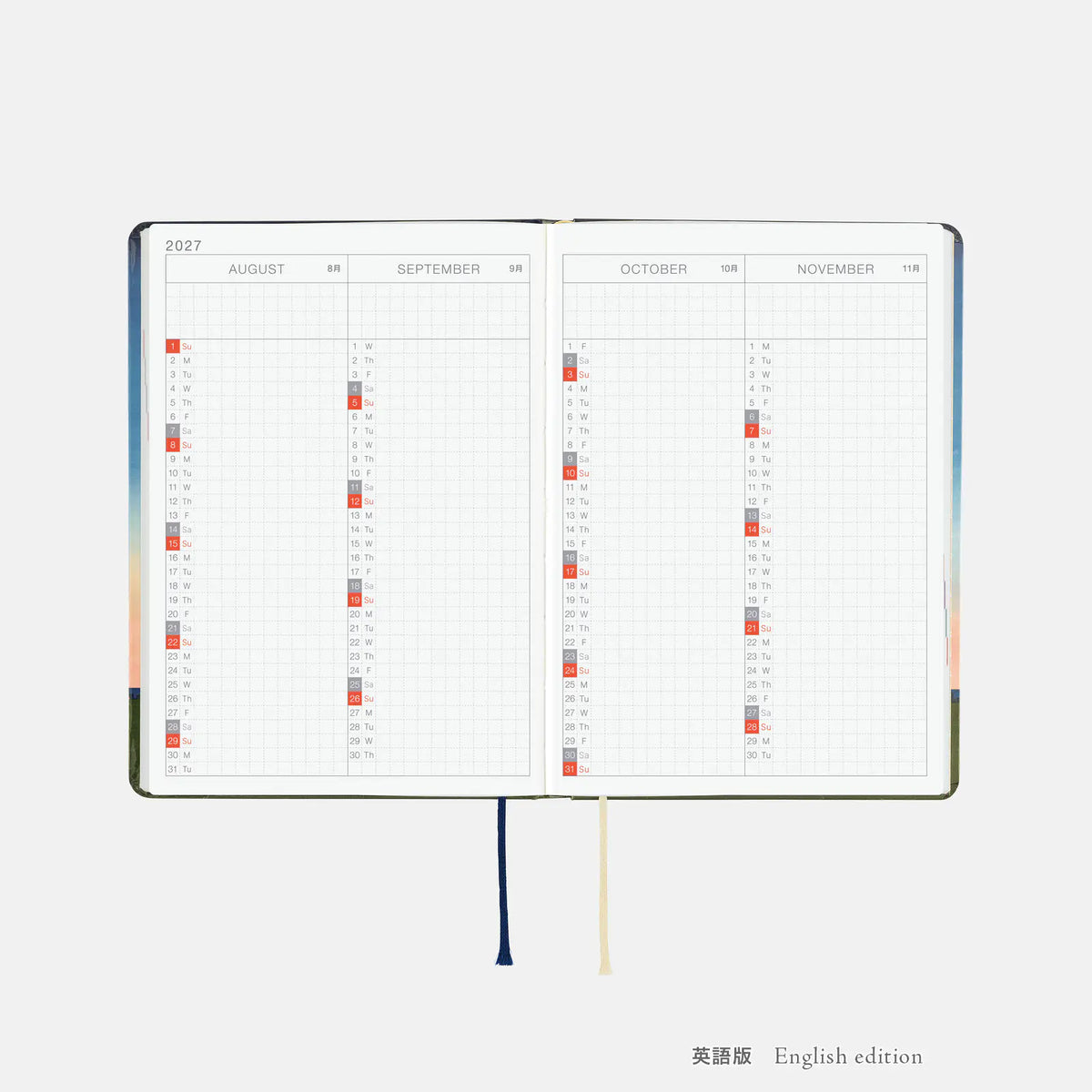 Hobonichi Techo 2027 Kubota Hiroko Until the Moon Is Full HON A6 Daily Planner