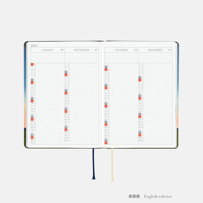 Hobonichi Techo 2027 Kubota Hiroko Until the Moon Is Full HON A6 Daily Planner