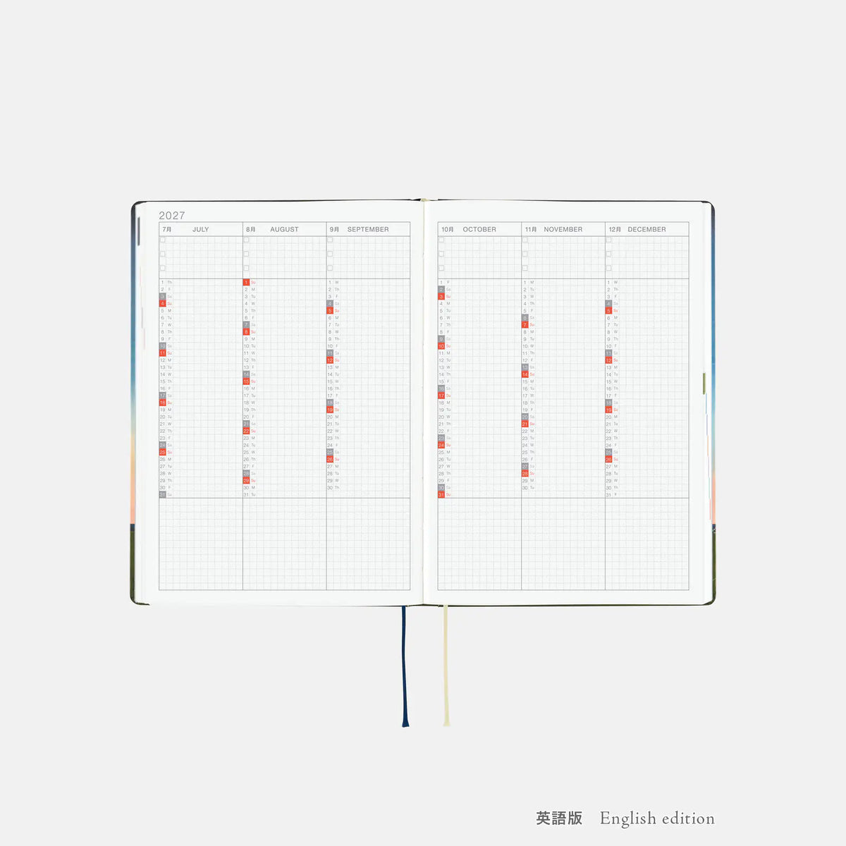 Hobonichi Techo 2027 Hiroko Kubota Until the Moon Is Full HON A5 Daily Planner