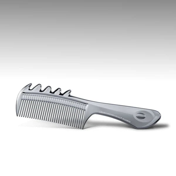 LOVECHROME F Scalp Massage Silver Hair Comb
